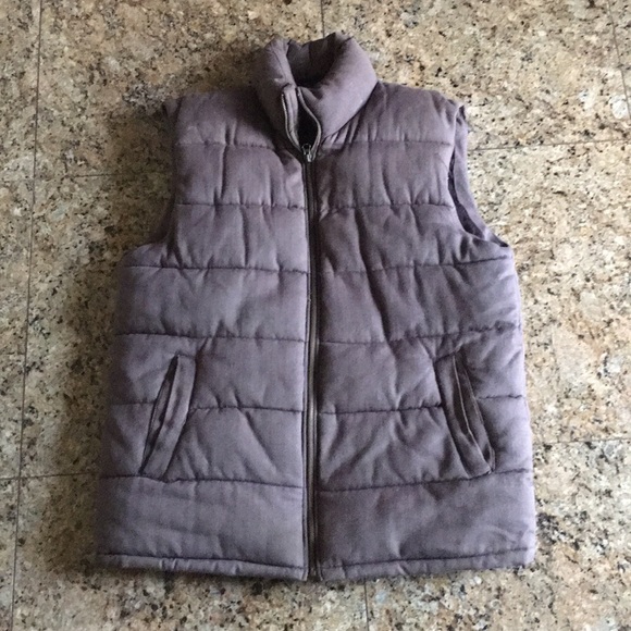herringbone puffer vest